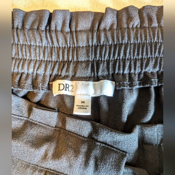 Dr2 Black Wide Leg Cropped Pants Women's Size Medium - Picture 3 of 5